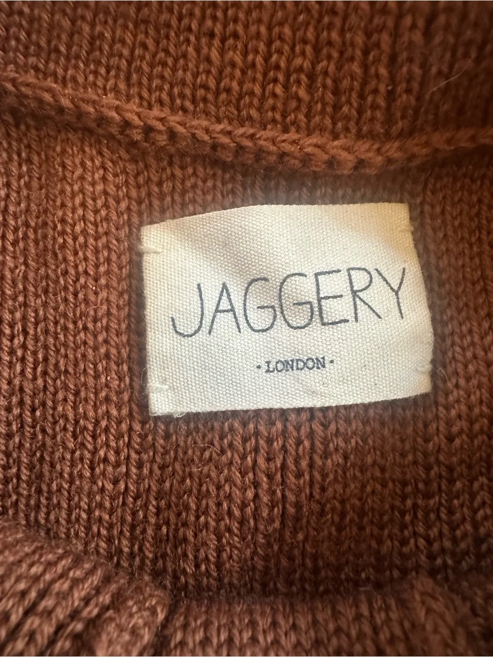 Jaggery London Ribbed Wool Cardigan - Picture 2 of 3